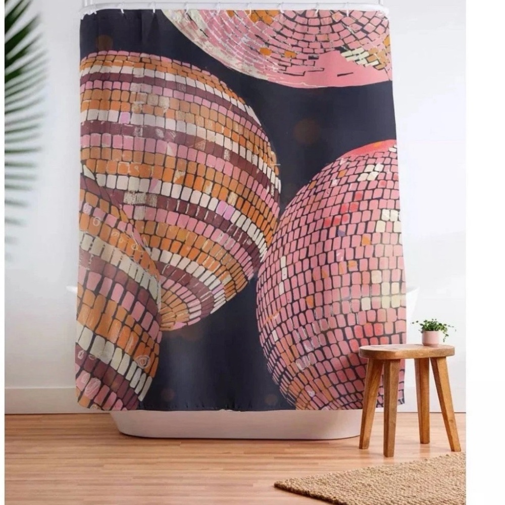 New Disco Balls Shower Curtain by Gigi Rosado - society6- 68x72